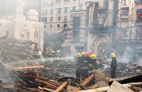 حريق استوديو مصر أثناء تجهيز ديكور مسلسل «الكينج» - الوان اف ام