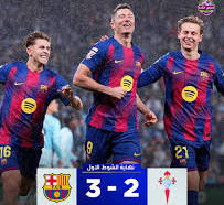 نتيجة مباراة برشلونة وسيلتا فيجو(4-2) في الدوري الإسباني- الوان اف ام